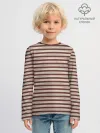 Детский лонгслив хлопок / Полоска Retro_brown