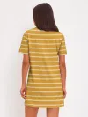Женское платье хлопок / Полоска Ретро жёлтая
