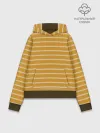 Худи женский база хлопок / Полоска Ретро жёлтая