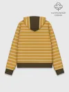 Худи женский база хлопок / Полоска Ретро жёлтая