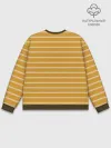 Мужской свитшот база хлопок / Полоска Ретро жёлтая