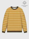 Мужской свитшот оверсайз хлопок / Полоска Ретро жёлтая