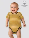 Боди для малышей / Полоска Ретро жёлтая