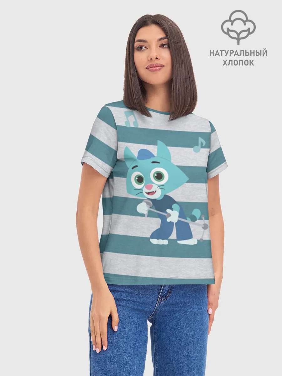 Женская базовая футболка хлопок / Цветняшки TiffanyStrips