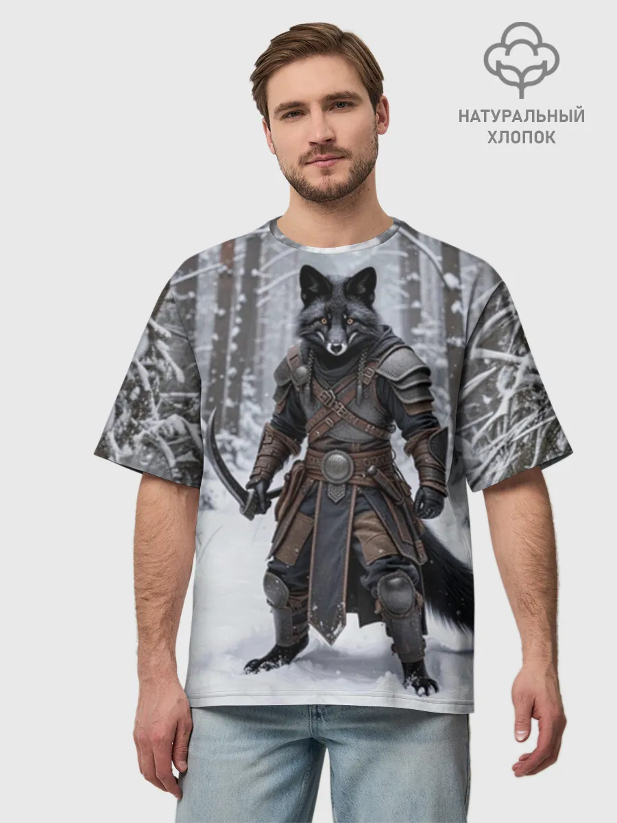 Мужская футболка оверсайз хлопок / Сургут место силы