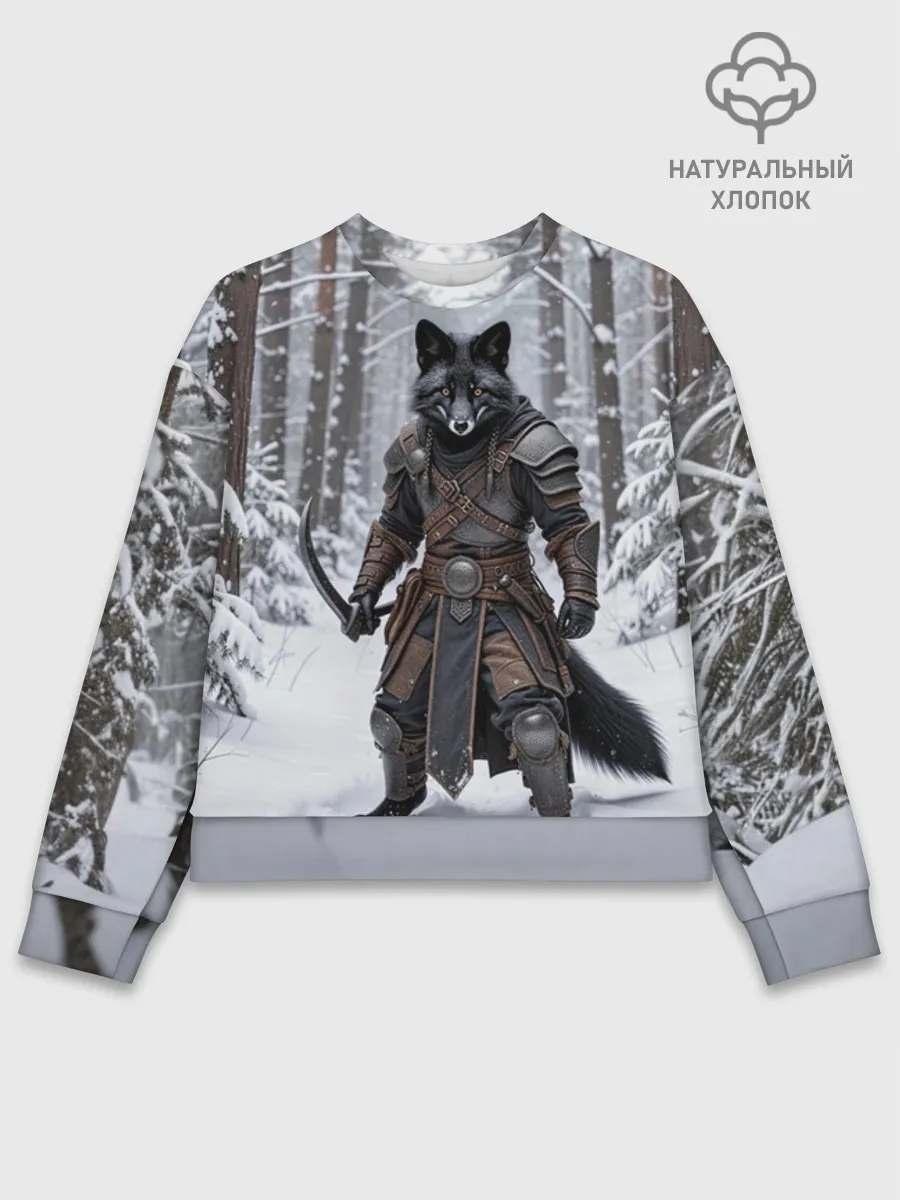 Женский свитшот базовый хлопок / Сургут место силы