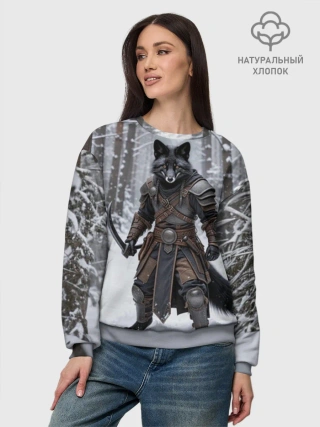 Женский свитшот базовый хлопок / Сургут место силы