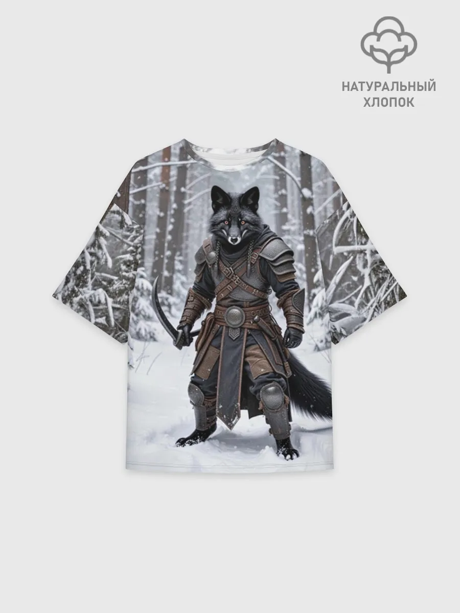 Женская футболка оверсайз хлопок / Сургут место силы