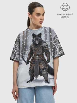 Женская футболка оверсайз хлопок / Сургут место силы