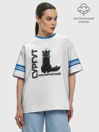 Футболка женская оверсайз премиум / Сургут лис