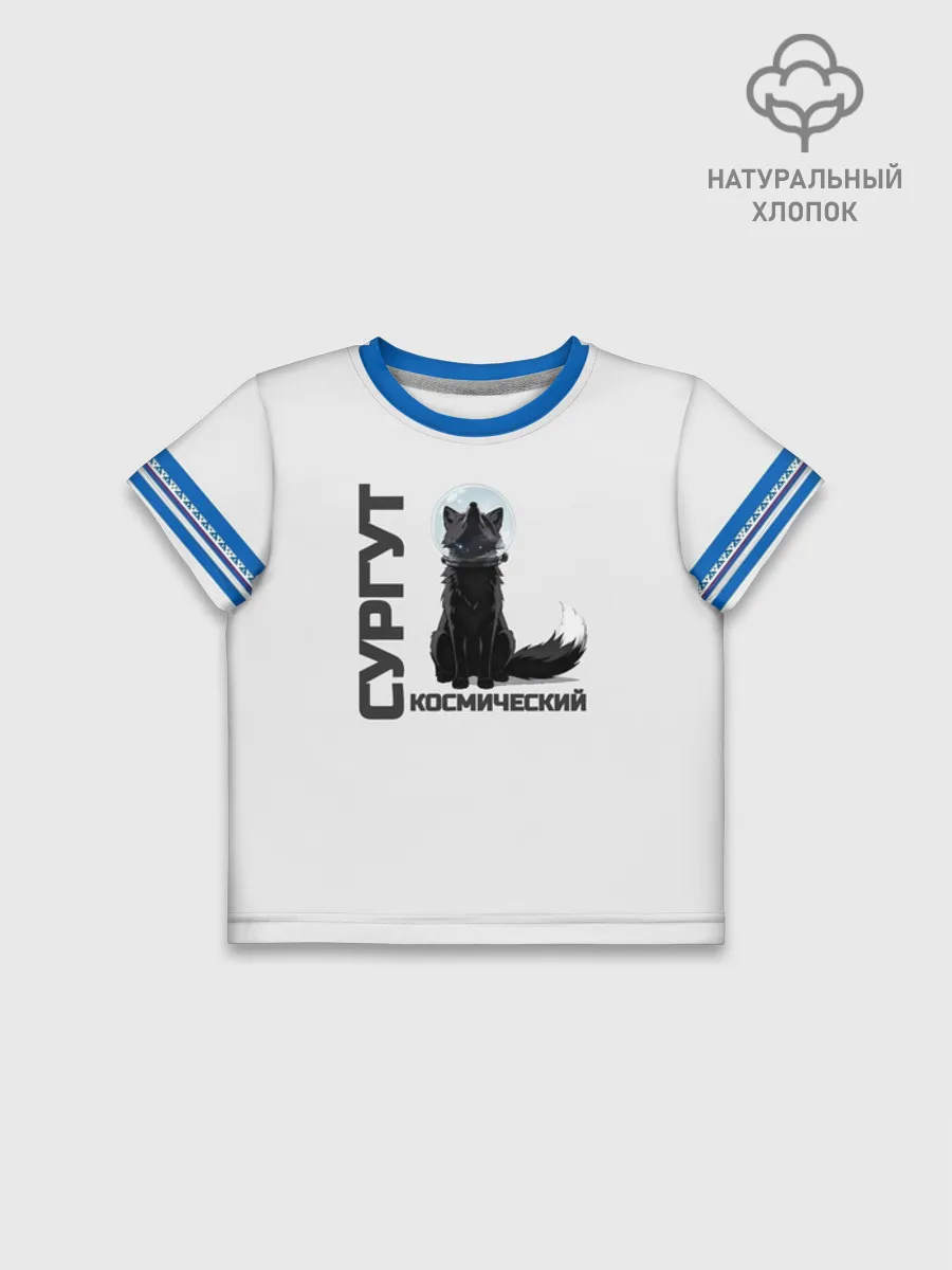 Футболка для девочки укороченная оверсайз хлопок / Сургут лис