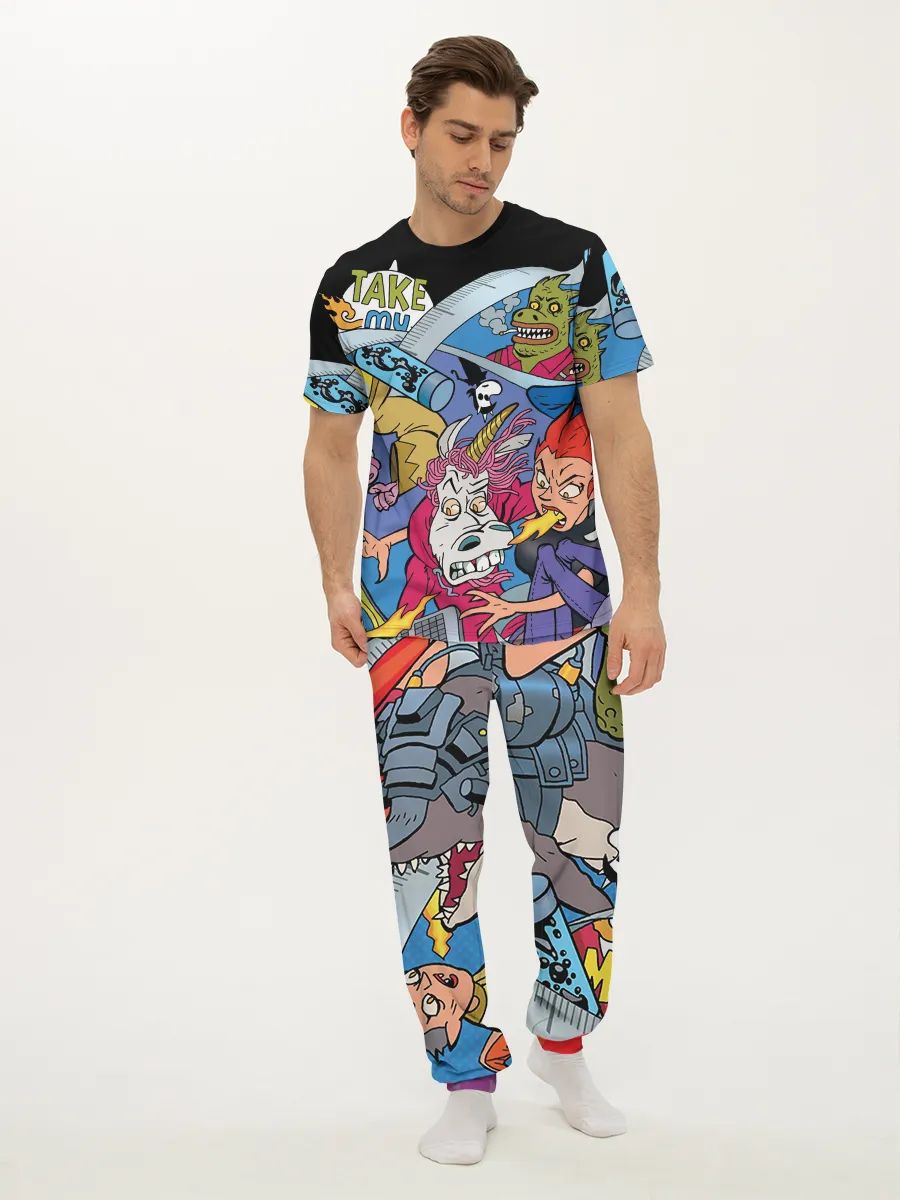 Мужская пижама с брюками / Пижама Корней