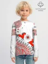 Детский лонгслив хлопок / Мезенская роспись Horse Kids