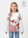 Детский лонгслив хлопок / Мезенская роспись Horse Kids
