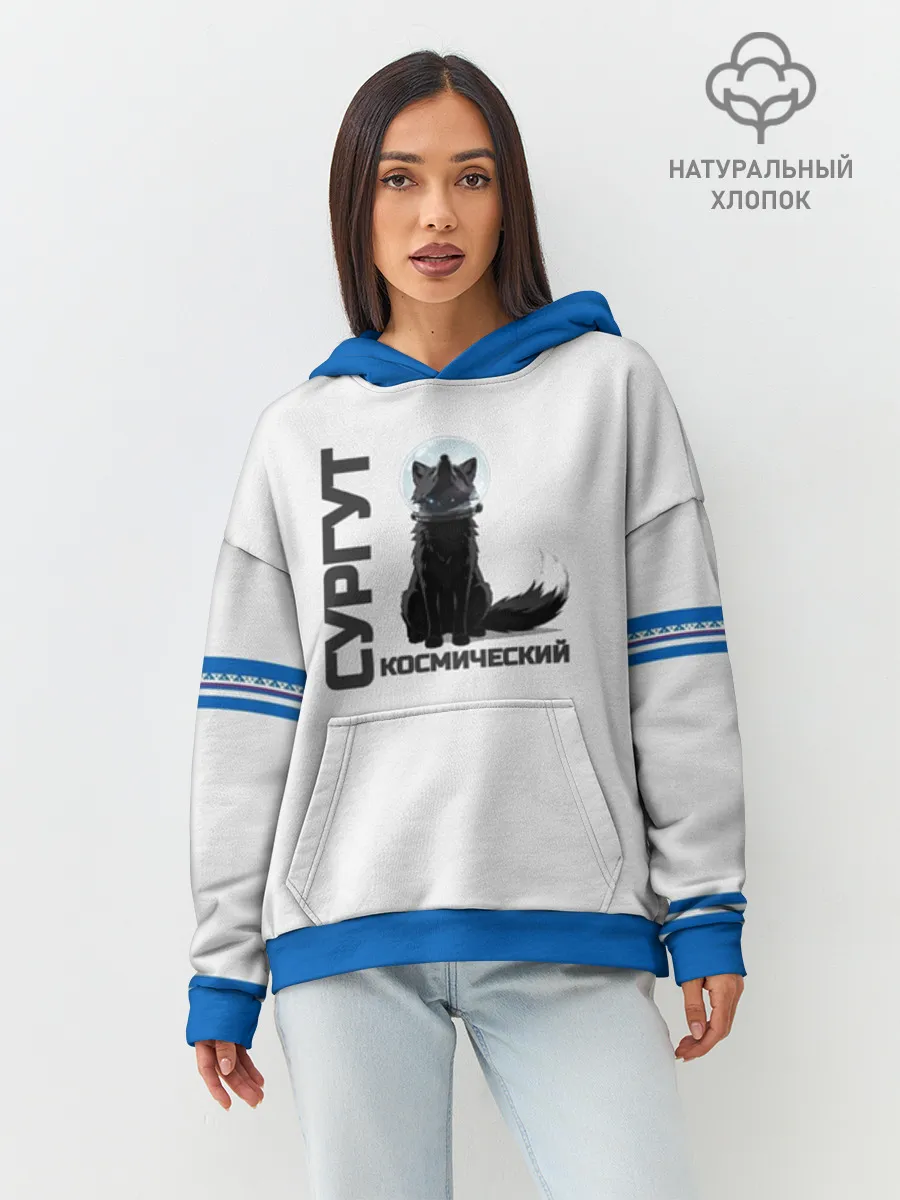 Худи женский оверсайз хлопок / Сургут лис