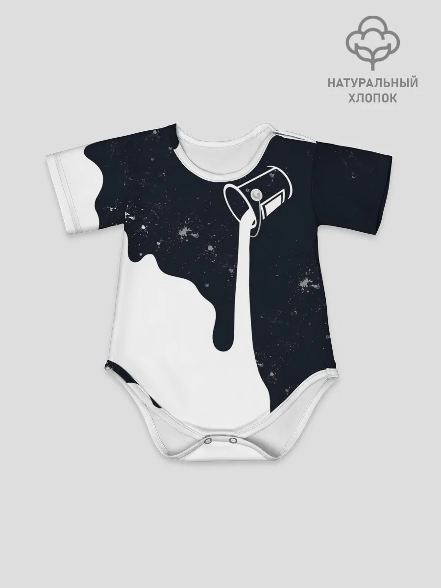 Детское боди / Черно-белый