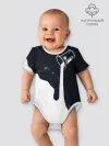 Детское боди / Черно-белый