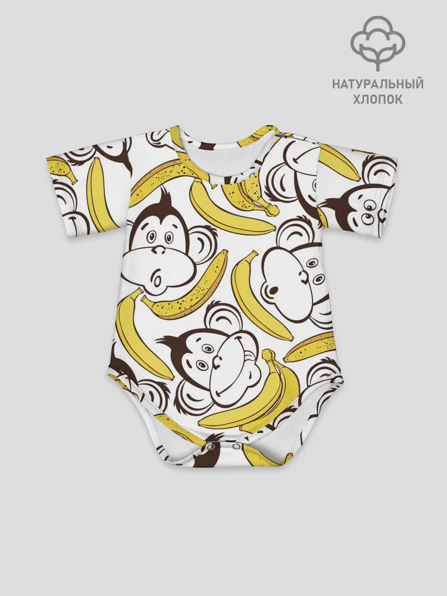 Детское боди / Обезьянки и бананы