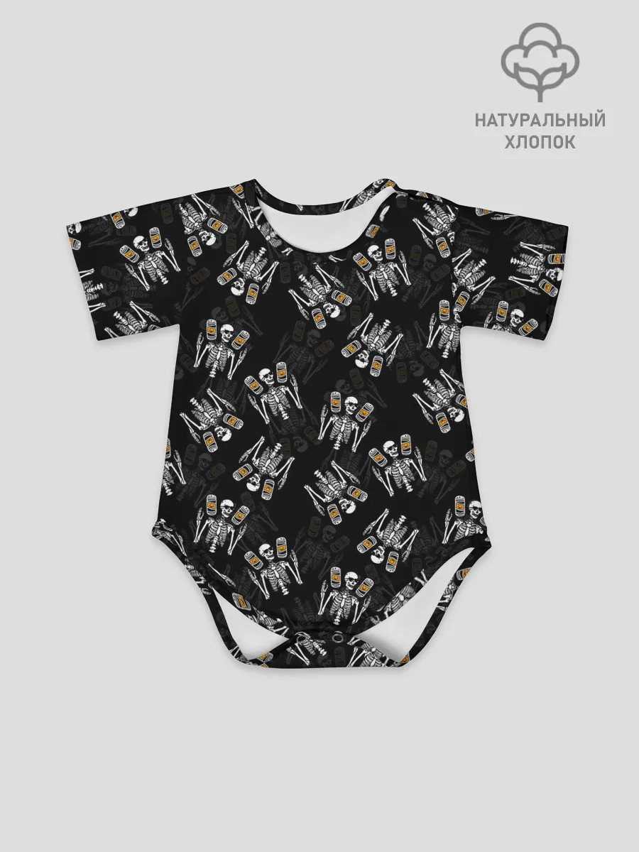 Детское боди / ПАТТЕРН СКЕЛЕТ / HALLOWEEN PARTY