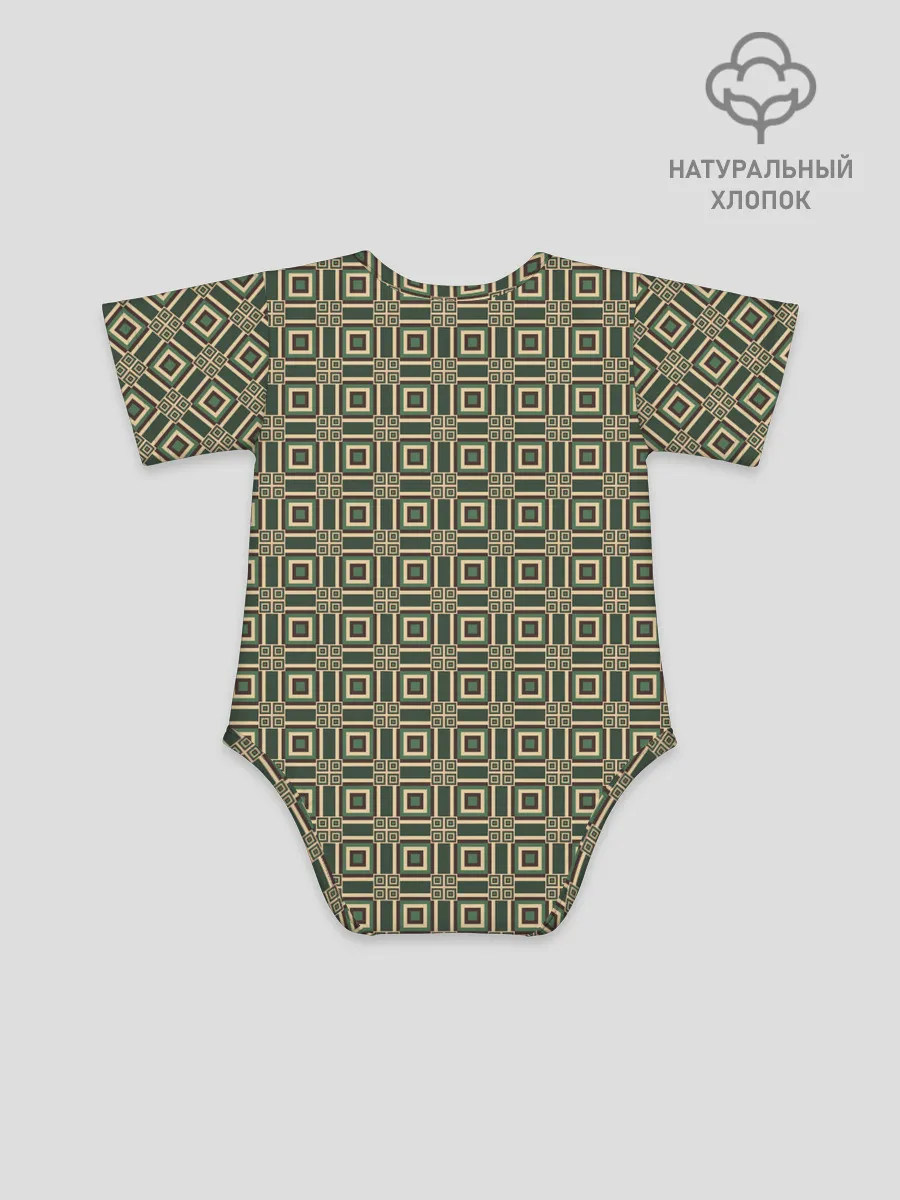Детское боди / Абстракция из зеленых квадратов