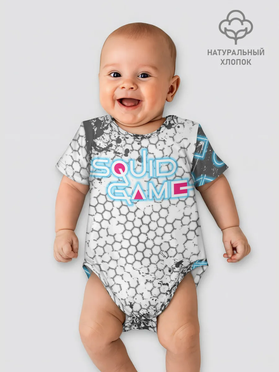 Детское боди / Игра в кальмара Неон