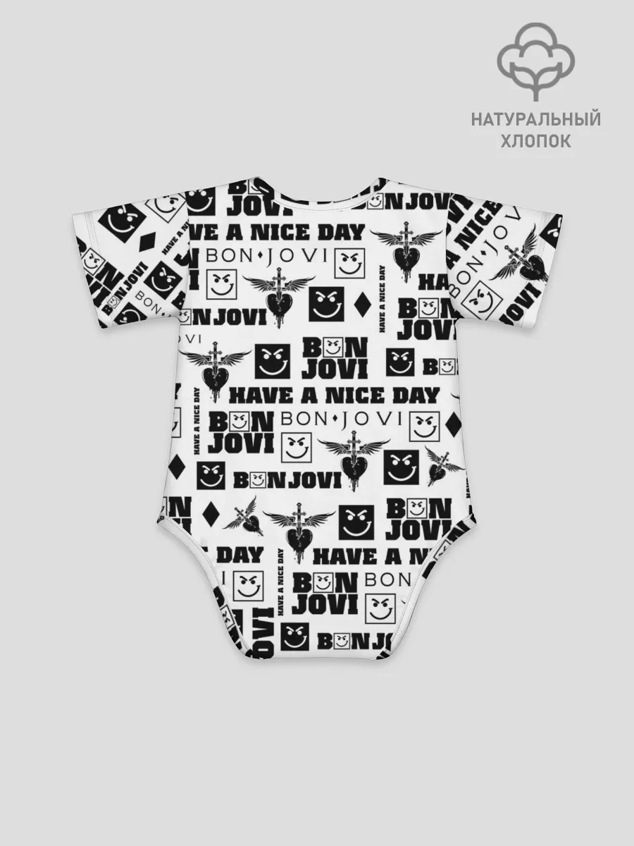 Детское боди / BON JOVI ЛОГОБОМБИНГ | БОН ДЖОВИ ПАТТЕРН