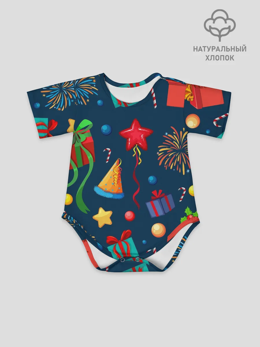 Детское боди / Новогодний Паттерн!