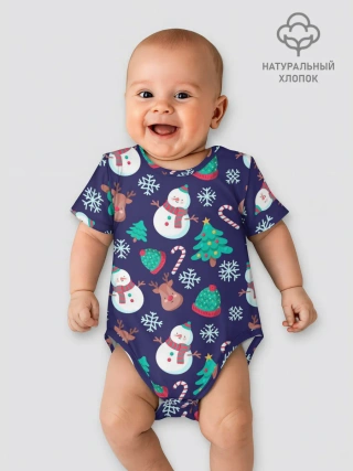 Детское боди / Рождественский Паттерн!