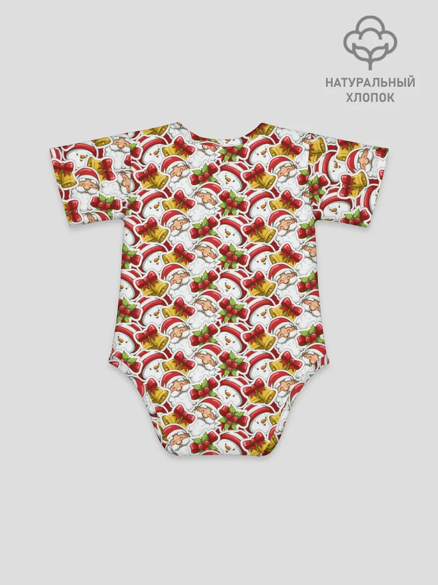 Детское боди / Дед Мороз и Снеговик