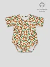 Детское боди / Тигрята, еловые ветки и желуди