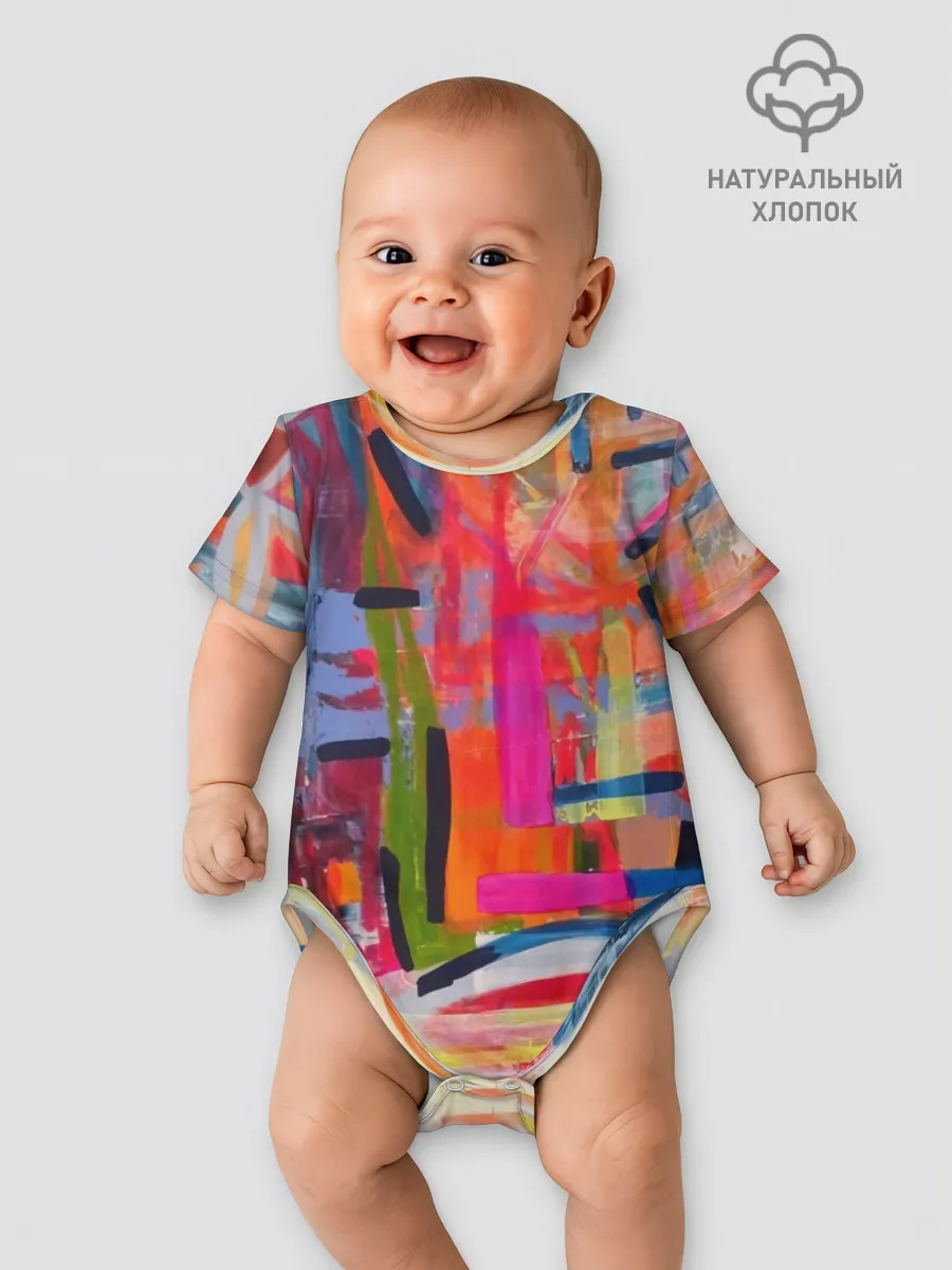 Детское боди / Абстракция из полос