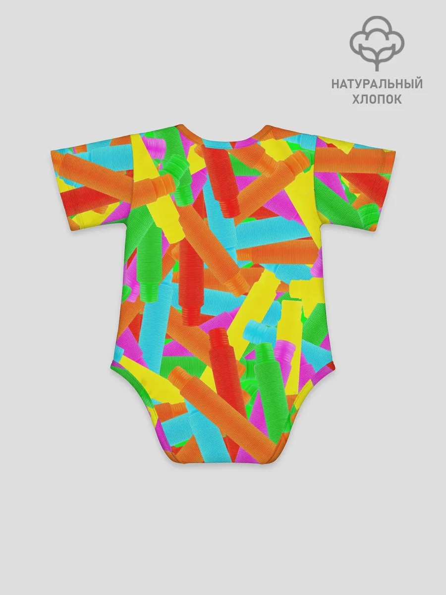 Детское боди / Фон Цветные трубки Pop Tubes, Поп тубус