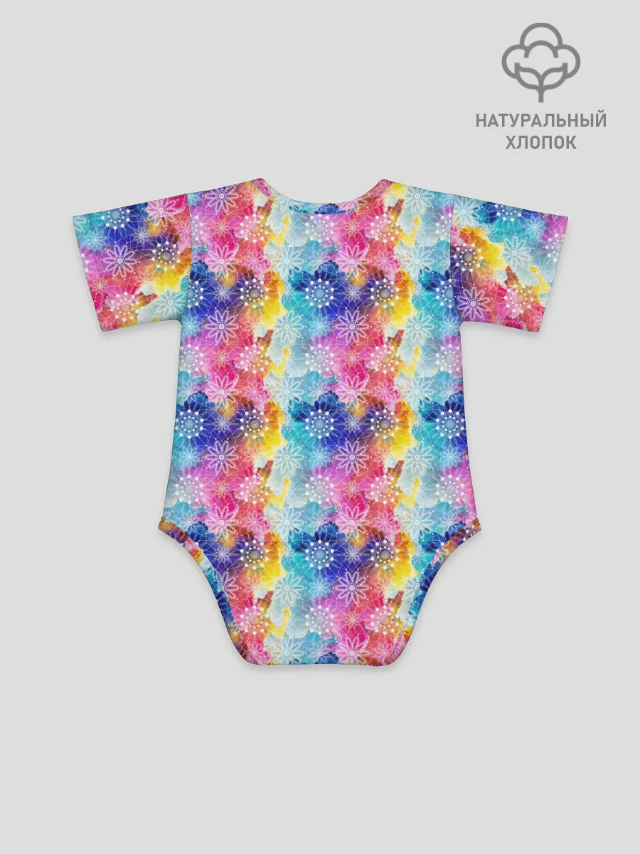 Детское боди / Радужные Снежные Узоры