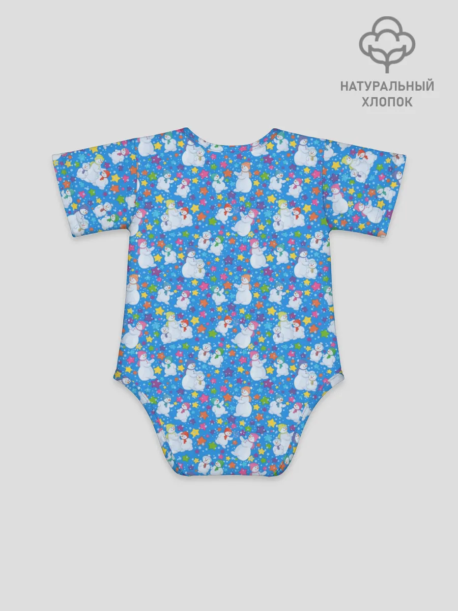Детское боди / Снеговики и Звёздочки
