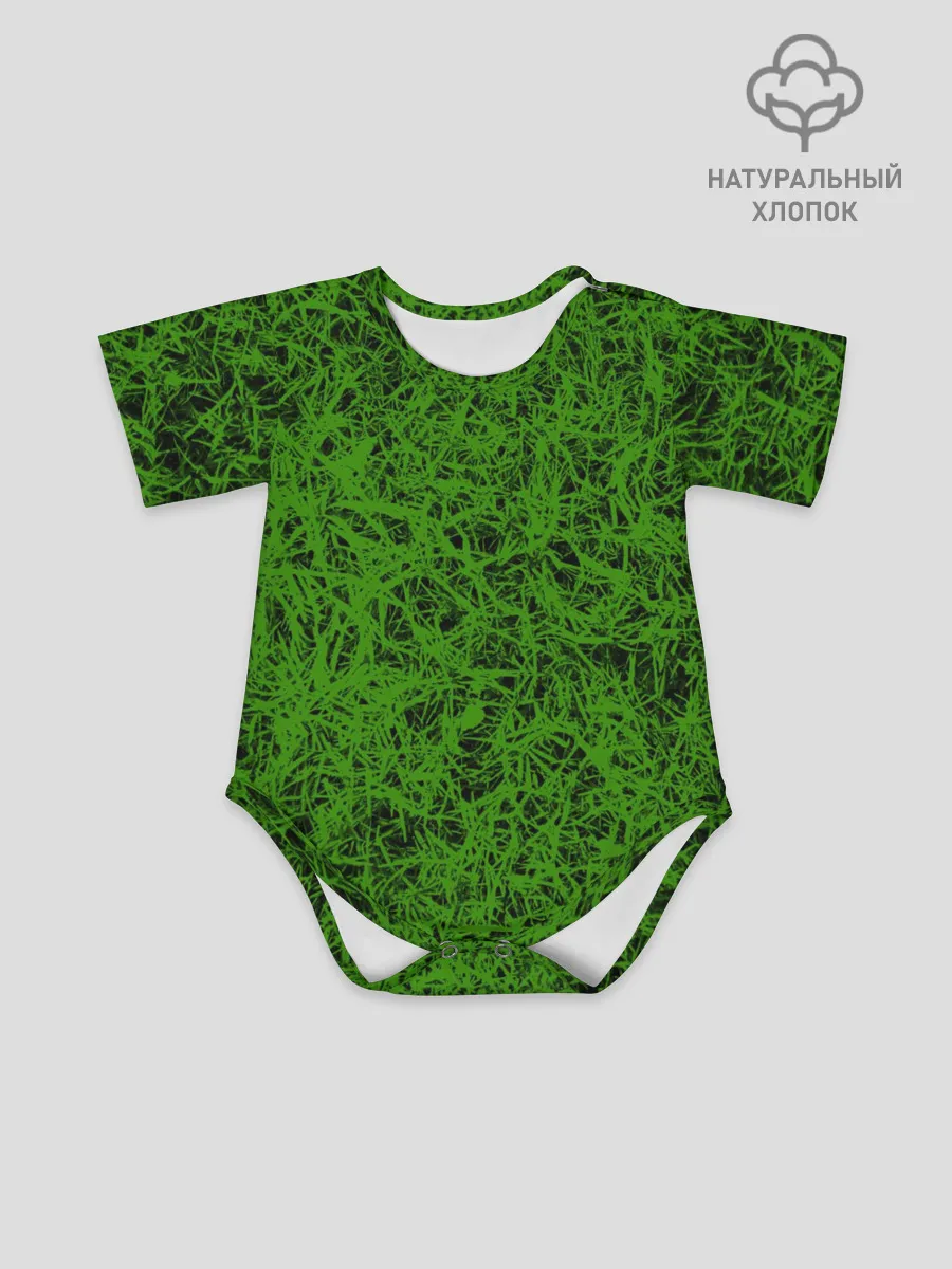Детское боди / зелёный паттерн