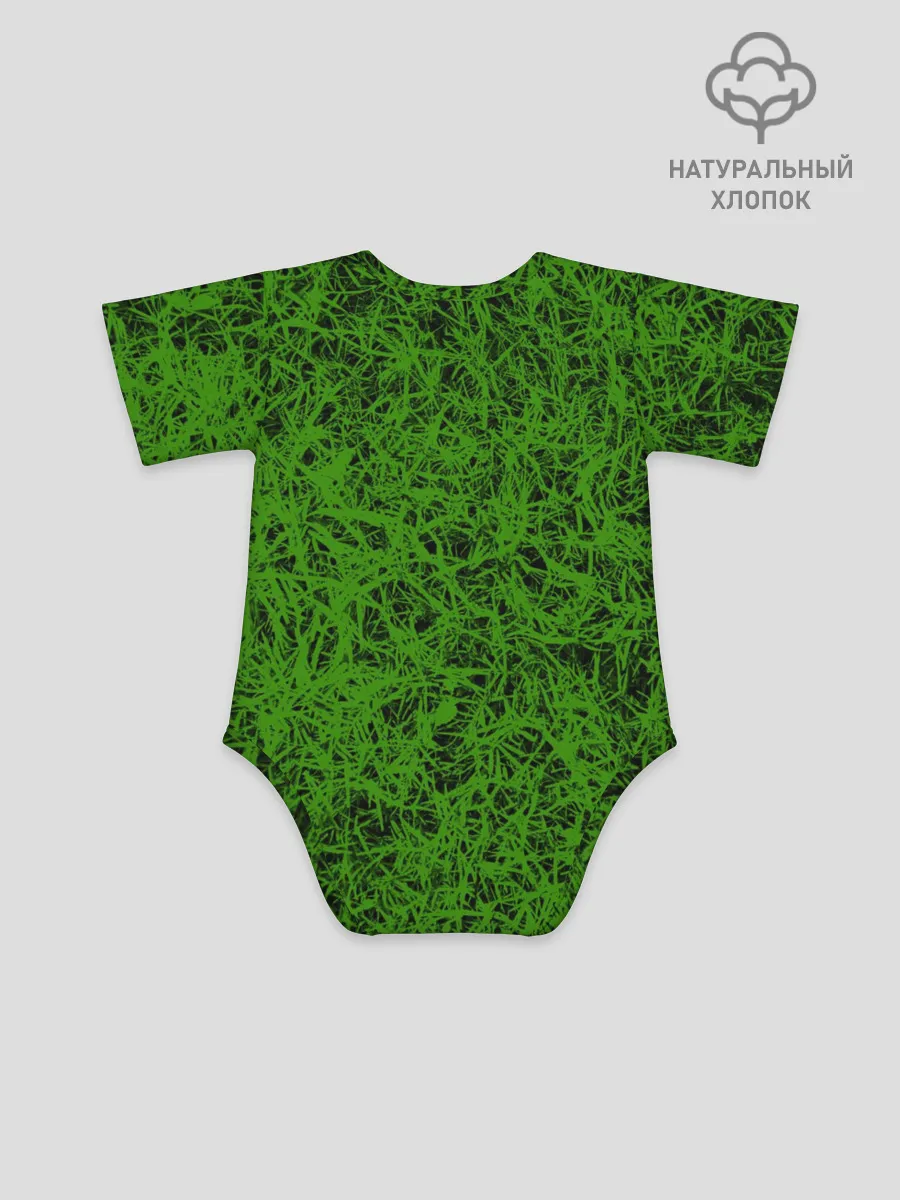 Детское боди / зелёный паттерн