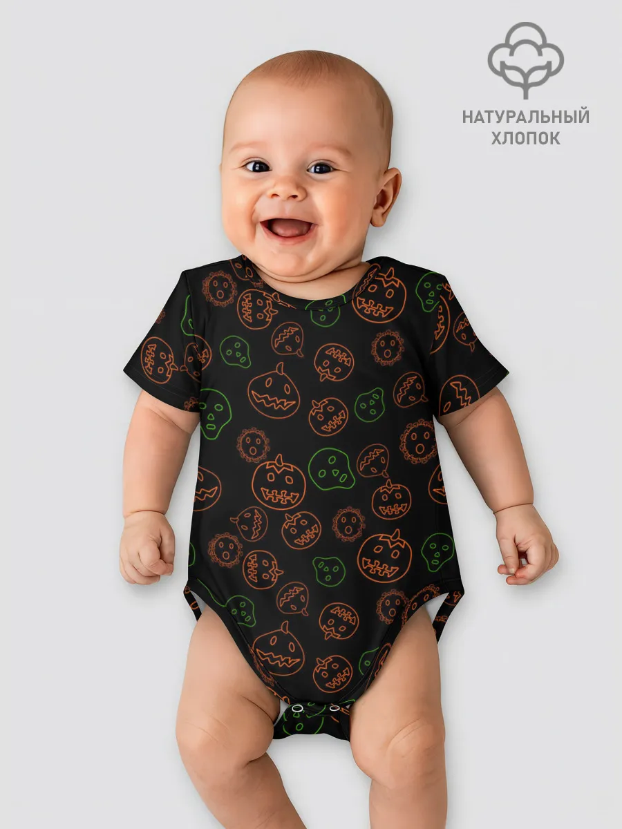 Детское боди / Хэллоуин тыквы и корона