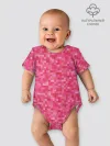 Детское боди / Цикламеновая пиксельная абстракция