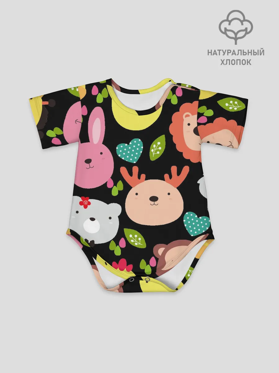 Детское боди / Головы милых животных