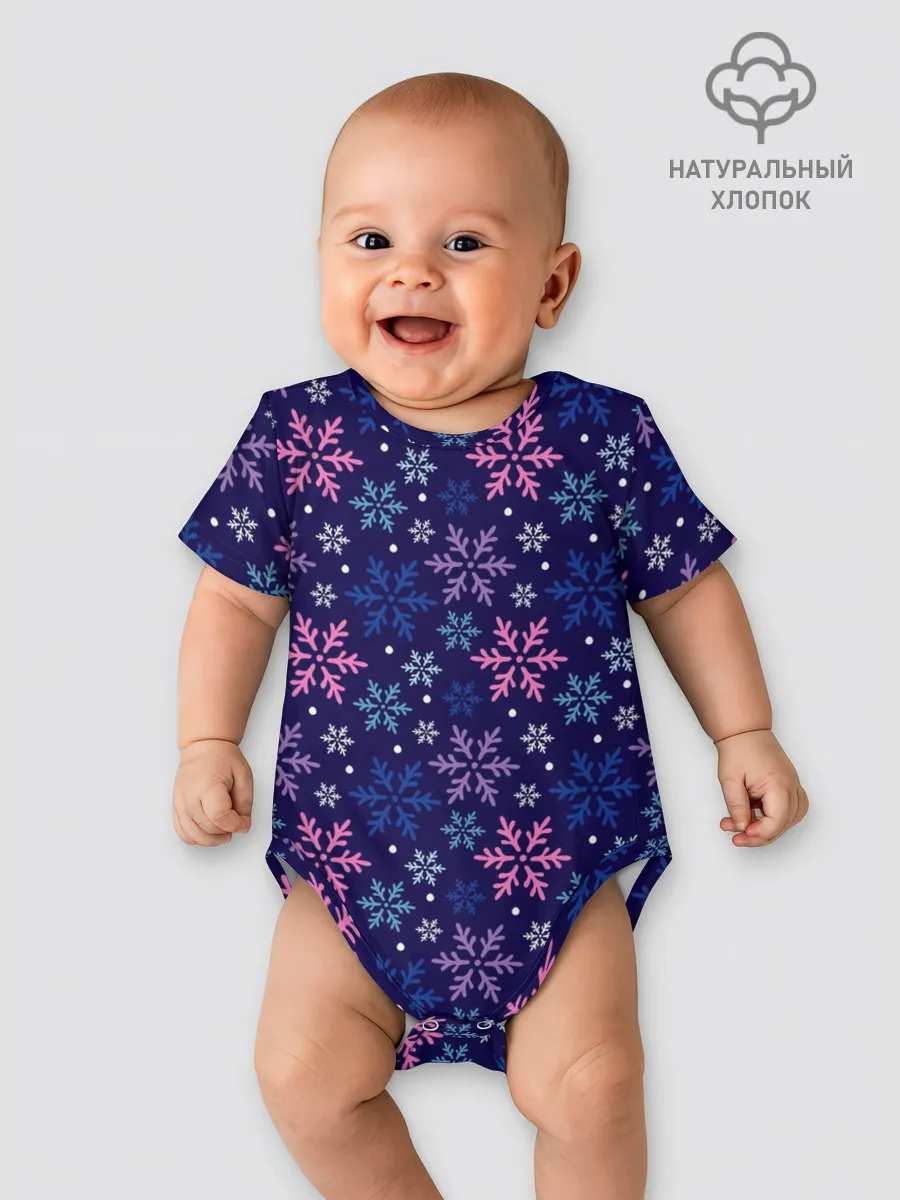 Детское боди / Ночные Снежинки