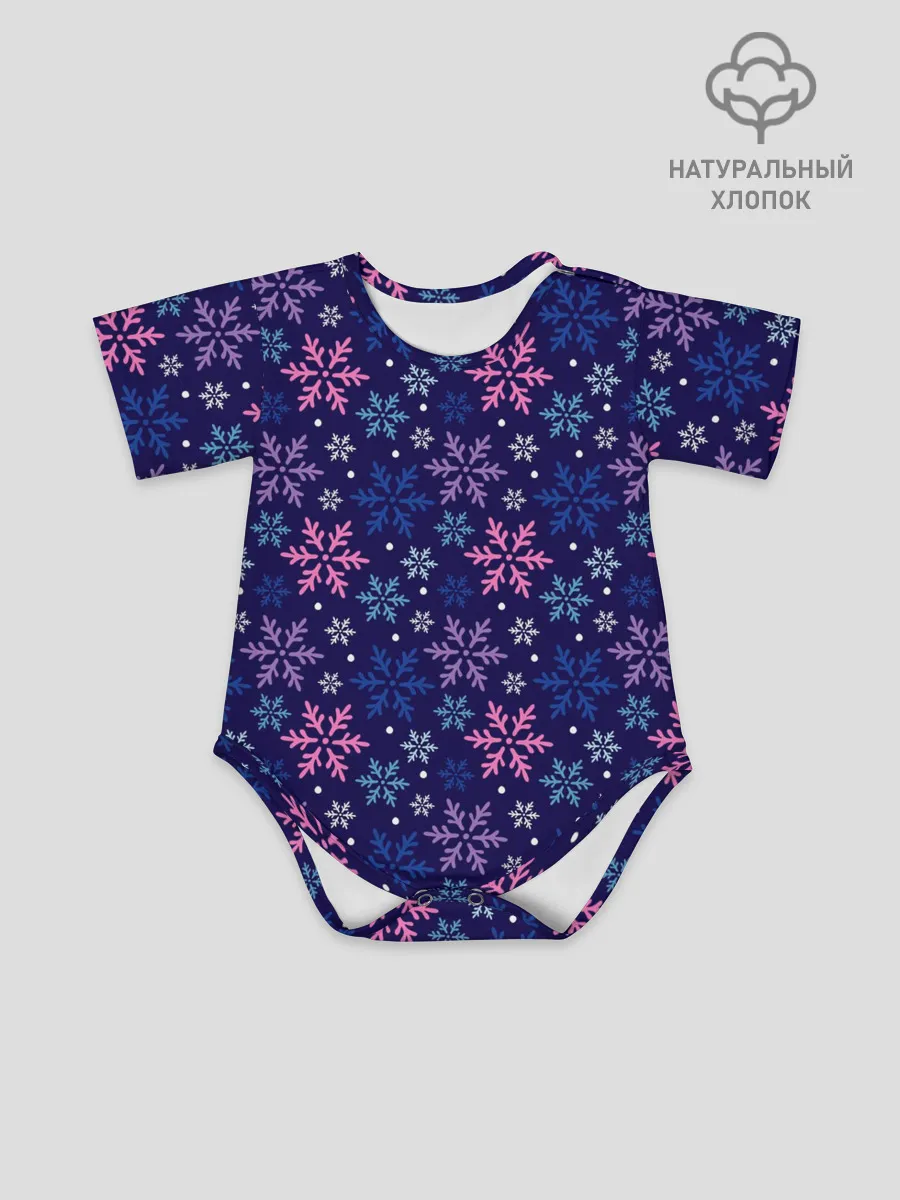 Детское боди / Ночные Снежинки