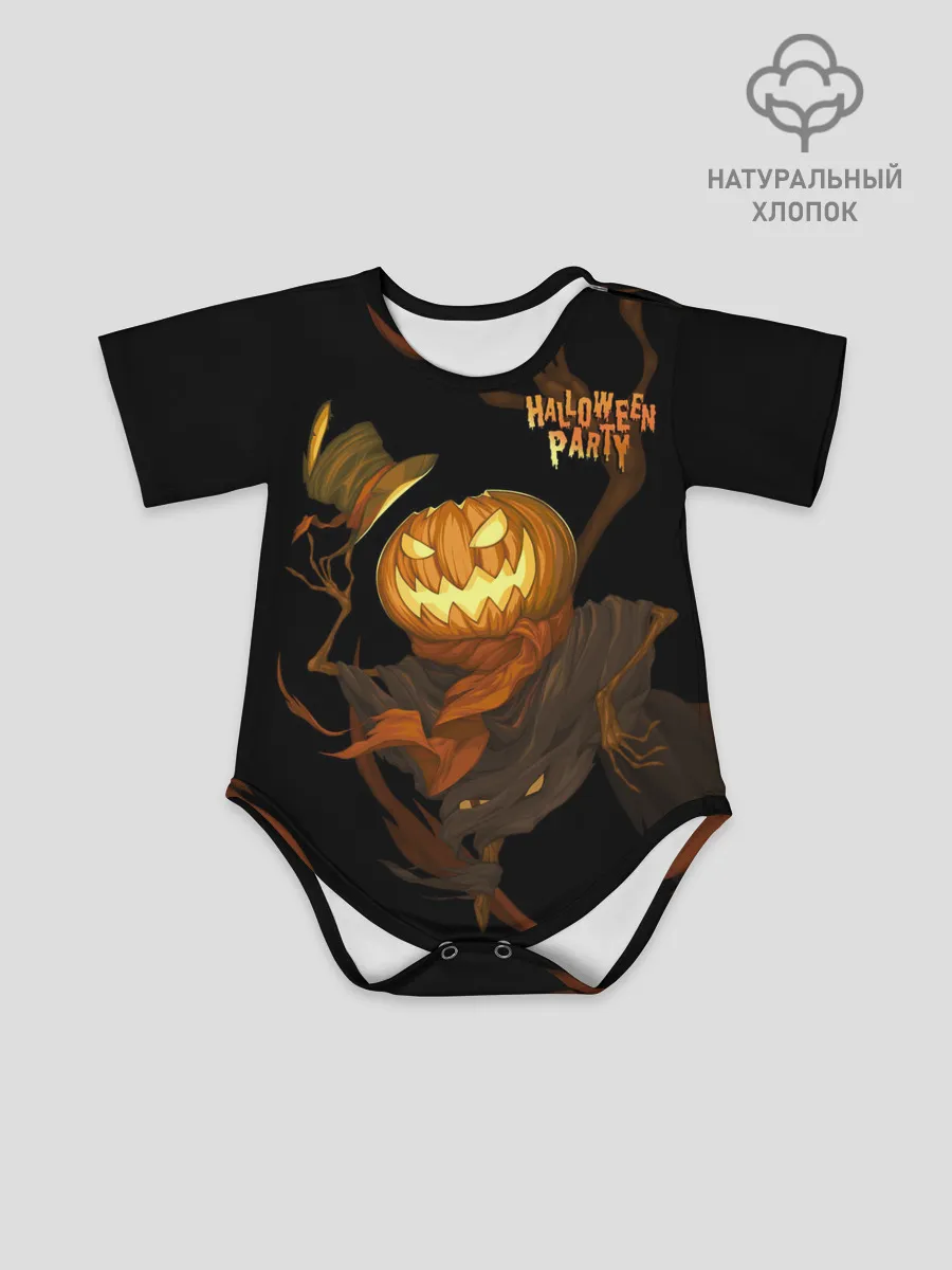Детское боди / Приветливая тыква на Хэллоуин
