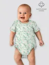Детское боди / Весенние узоры из листьев