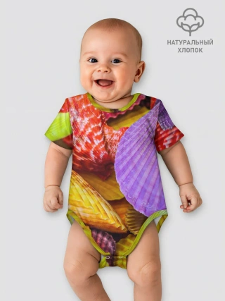 Детское боди / Разноцветные ракушки multicolored seashells