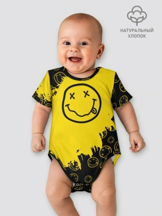 Детское боди / Nirvana Smile | Нирвана Рваный Паттерн