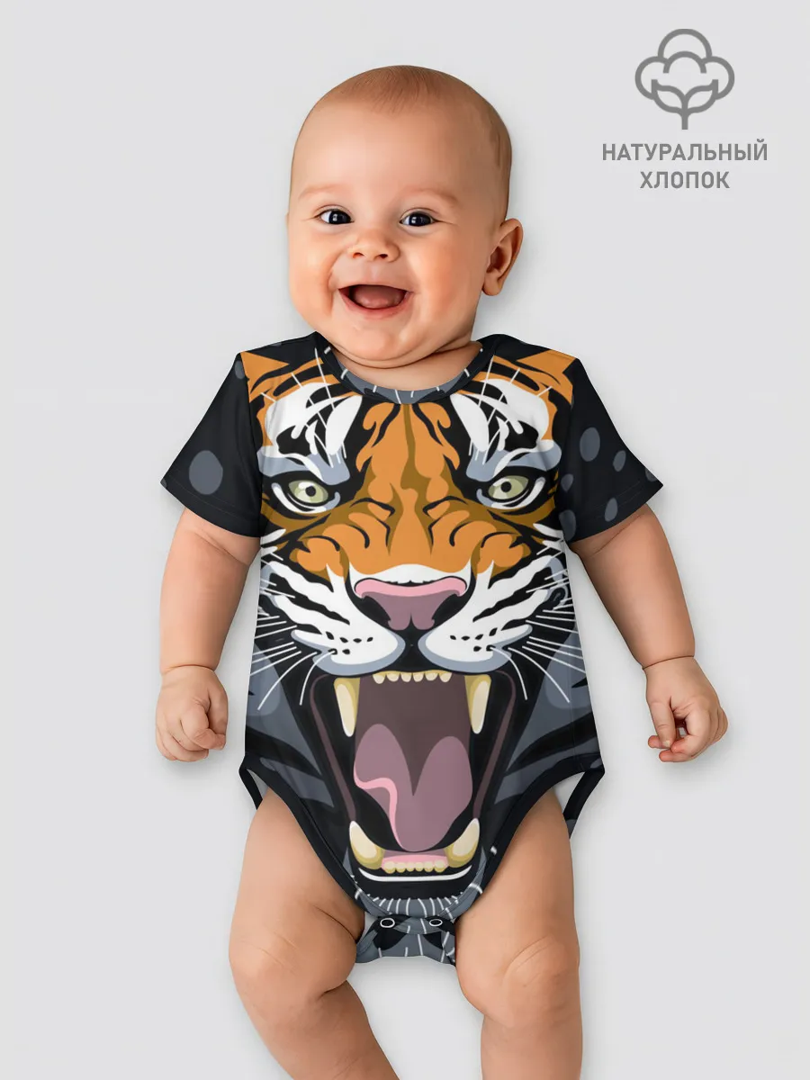 Детское боди / Амурский тигр в ночи