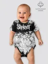 Детское боди / Надпись Слипкнот Рок Группа ЧБ | Slipknot