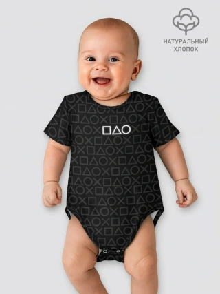 Детское боди / ПАТТЕРН КРУГ КВАДРАТ ТРЕУГОЛЬНИК | PATTERN