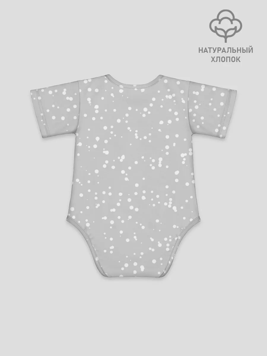 Детское боди / Белый тигр в шапке Санты