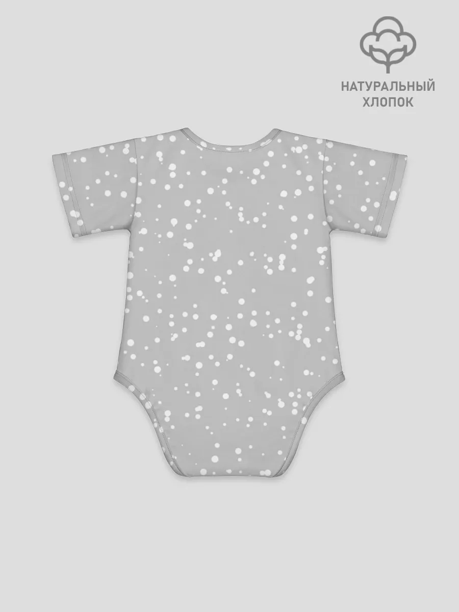 Детское боди / Белый тигр с красным бантом